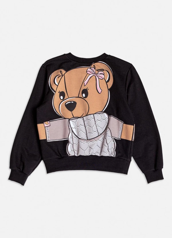 Momi - Casaco de Moletom com Patch Preto 7