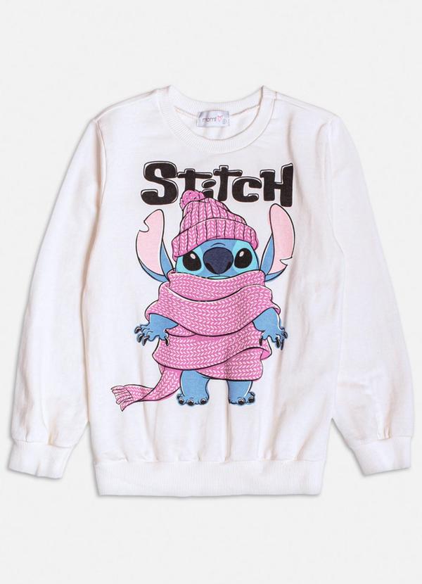 Momi - Casaco de Moletom do Stitch Branco