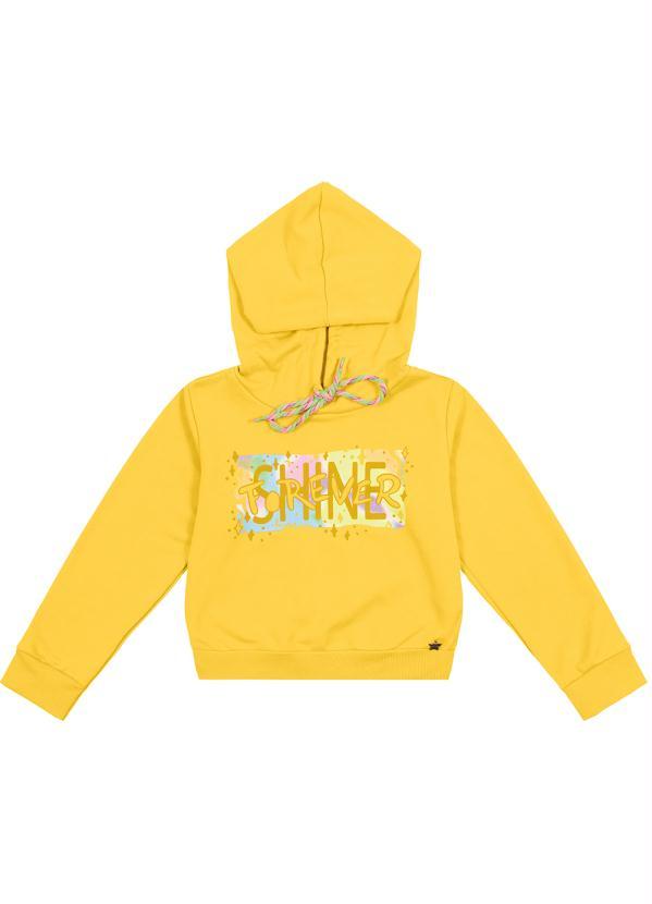 Cativa Kids - Casaco de Moletom Infantil Menina Amarelo