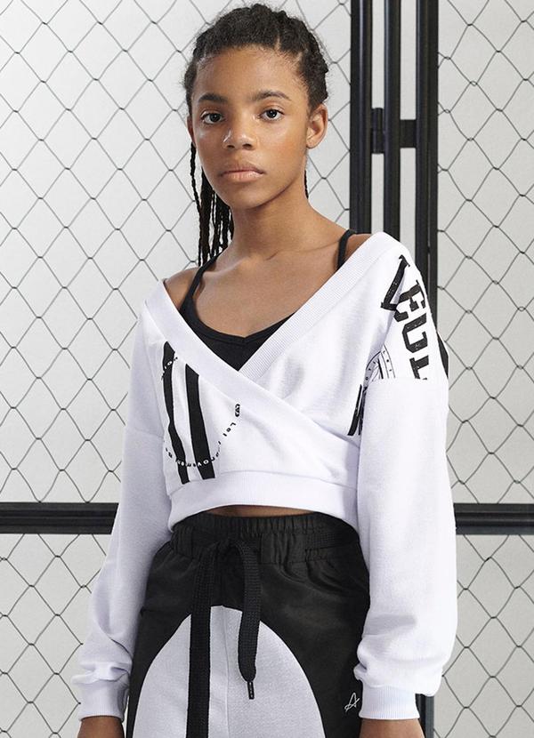 I Am - Casaco de Moletom Transpassada Branco