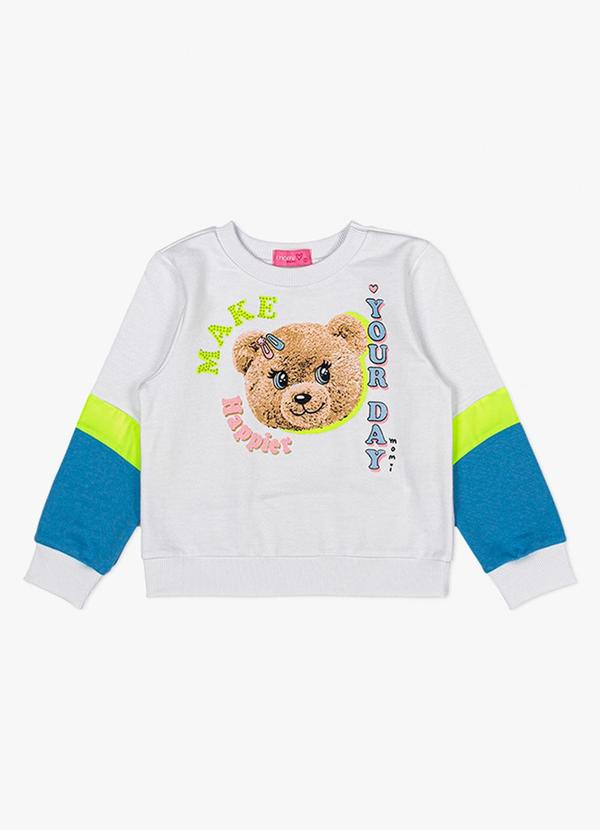 Momi - Casaco de Moletom Ursinho Branco