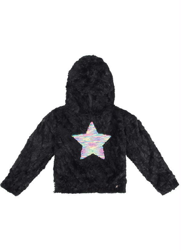 Cativa Kids - Casaco de Pelinhos Menina Preto