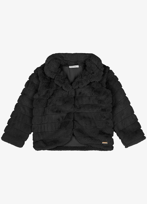 Trick Nick - Casaco de Pelo Stripe Preto