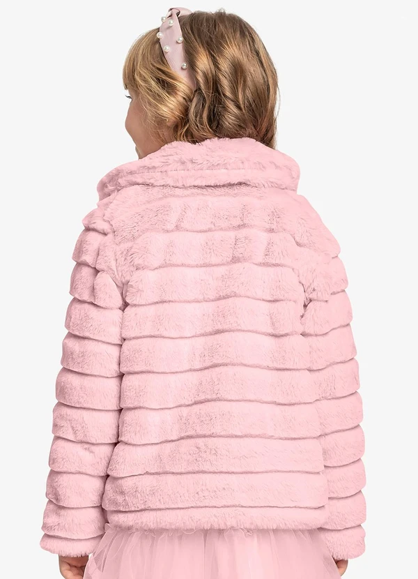 Trick Nick - Casaco de Pelo Stripe Rosa 2