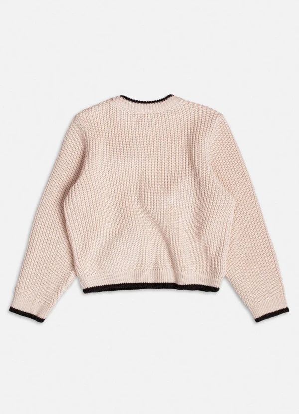 Momi - Casaco de Tricot com Laços Bege Bege 2