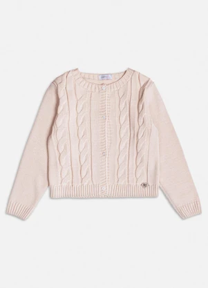 Momi - Casaco de Tricot Trançado Bege Bege - MOMI