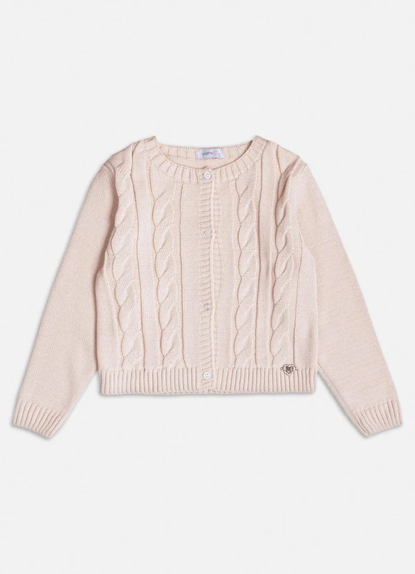 Momi - Casaco de Tricot Trançado Bege Bege