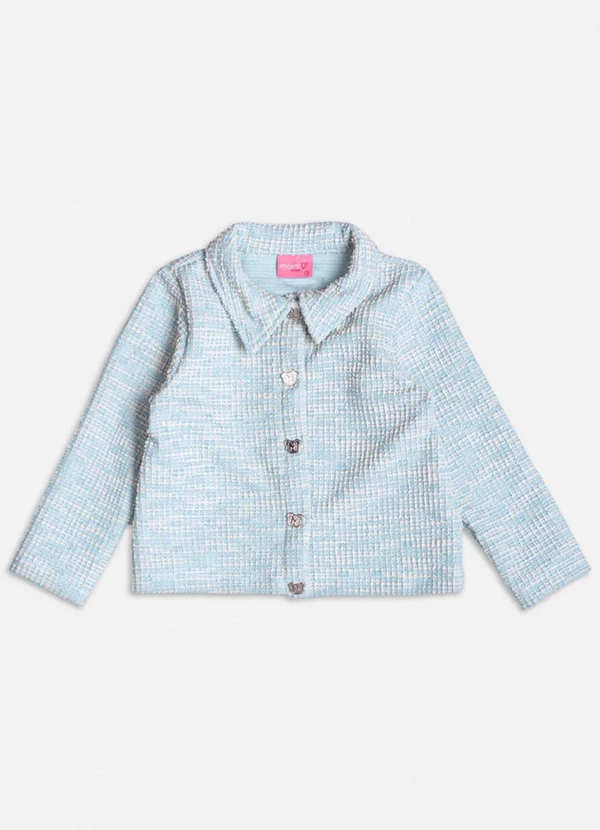 Momi - Casaco de Tweed Azul com Brilho Azul 5