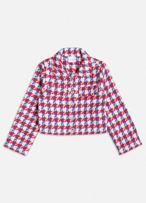 Momi - Casaco de Tweed Pied Coq Azul - MOMI