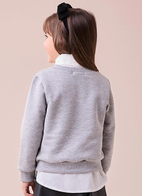 Momi - Casaco de Urso com Orelhas de Moletom Cinza 2