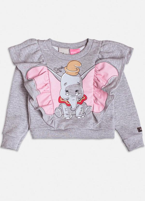 Momi - Casaco Dumbo com Babados de Moletom Cinza 1