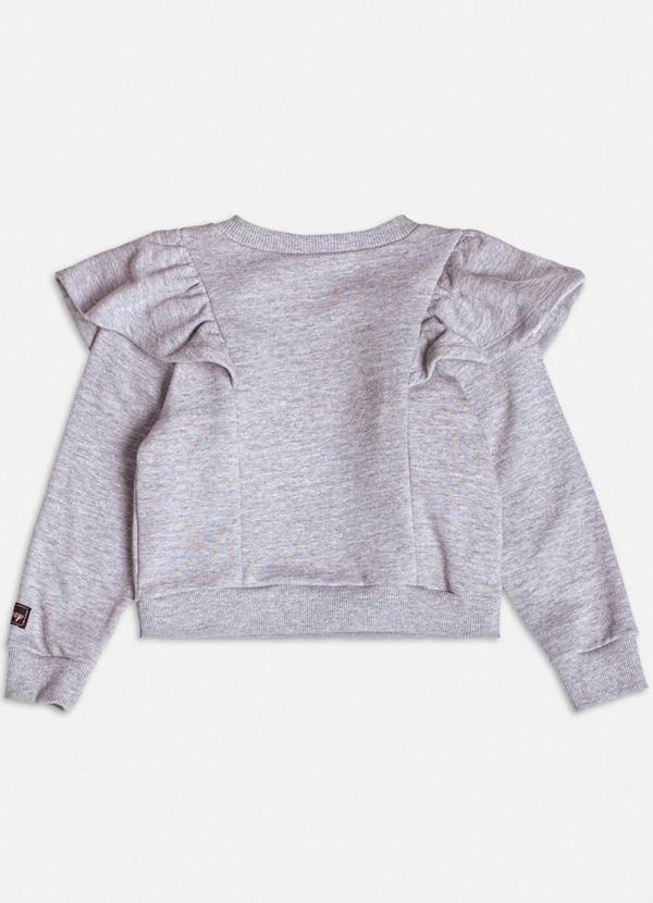 Momi - Casaco Dumbo com Babados de Moletom Cinza 2