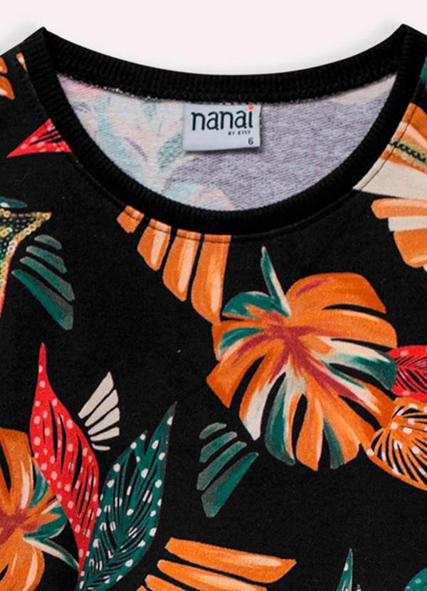 Nanai - Casaco em Moletom Infantil Menina  Preto 3