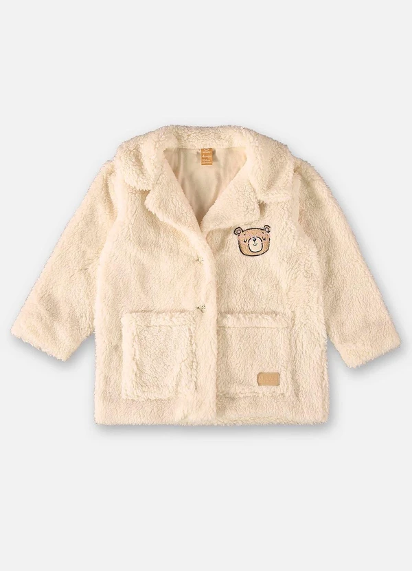Up Baby - Casaco em Pu Infantil para Menina Bege 3