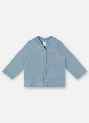 Up Baby - Casaco em Suedine Unissex para Bebê Azul - UP BABY