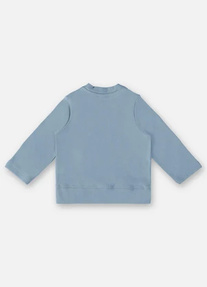 Up Baby - Casaco em Suedine Unissex para Bebê Azul - UP BABY