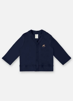 Up Baby - Casaco em Suedine Unissex para Bebê Azul - UP BABY