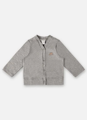 Up Baby - Casaco em Suedine Unissex para Bebê Cinza - UP BABY