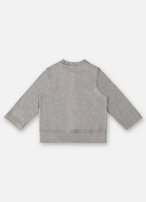 Up Baby - Casaco em Suedine Unissex para Bebê Cinza - UP BABY