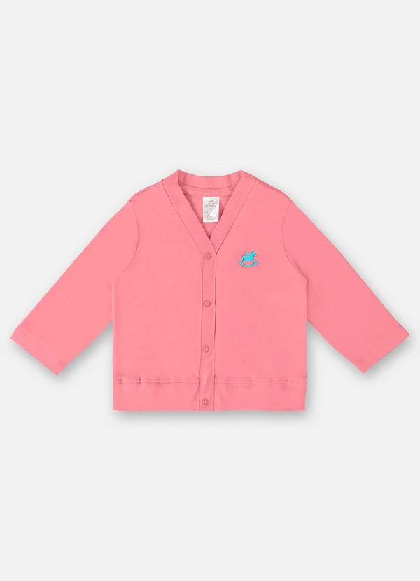 Up Baby - Casaco em Suedine Unissex para Bebê Rosa