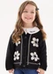 Up Baby - Casaco em Tricô Infantil para Menina Preto - variação: Preto