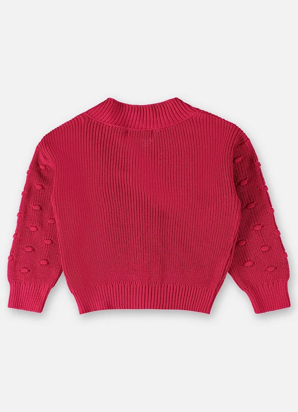 Up Baby - Casaco em Tricô Infantil para Meninas Rosa 4