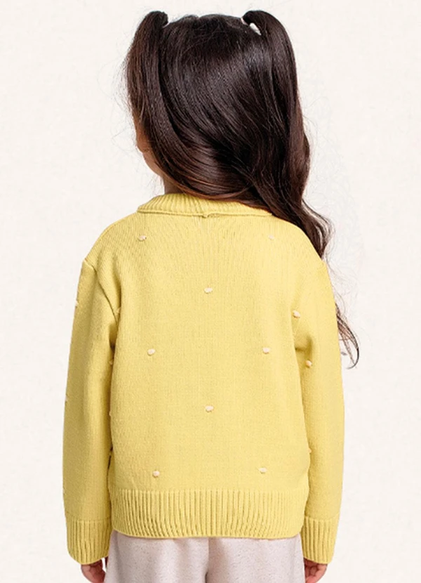 Fakini Kids - Casaco Fechado Tricot Amarelo 2