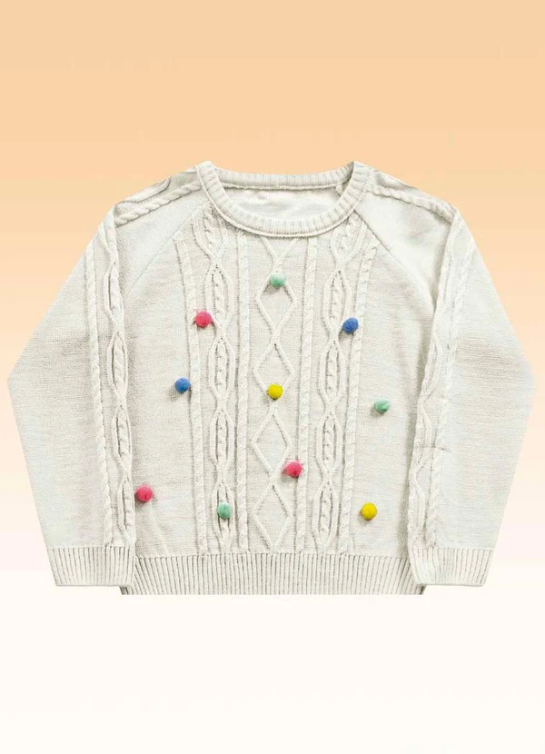 Fakini Kids - Casaco Fechado Tricot Bege 2