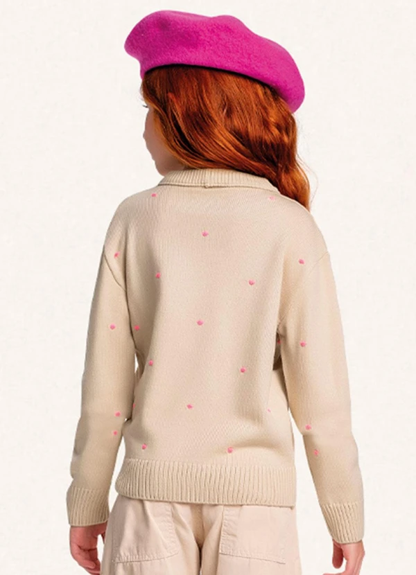 Fakini Kids - Casaco Fechado Tricot Bege 2