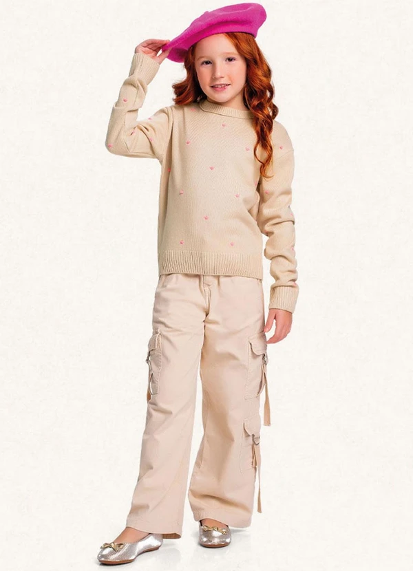 Fakini Kids - Casaco Fechado Tricot Bege 3