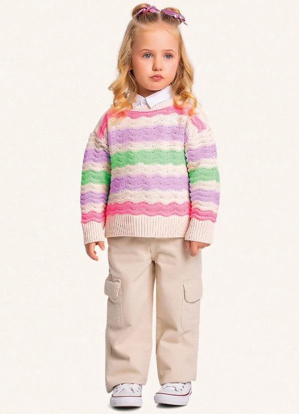 Fakini Kids - Casaco Fechado Tricot Roxo 3