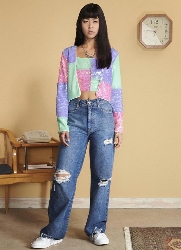 Authoria - Casaco Feminino Colors Paetê Verde 2