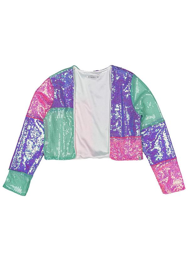 Authoria - Casaco Feminino Colors Paetê Verde 3