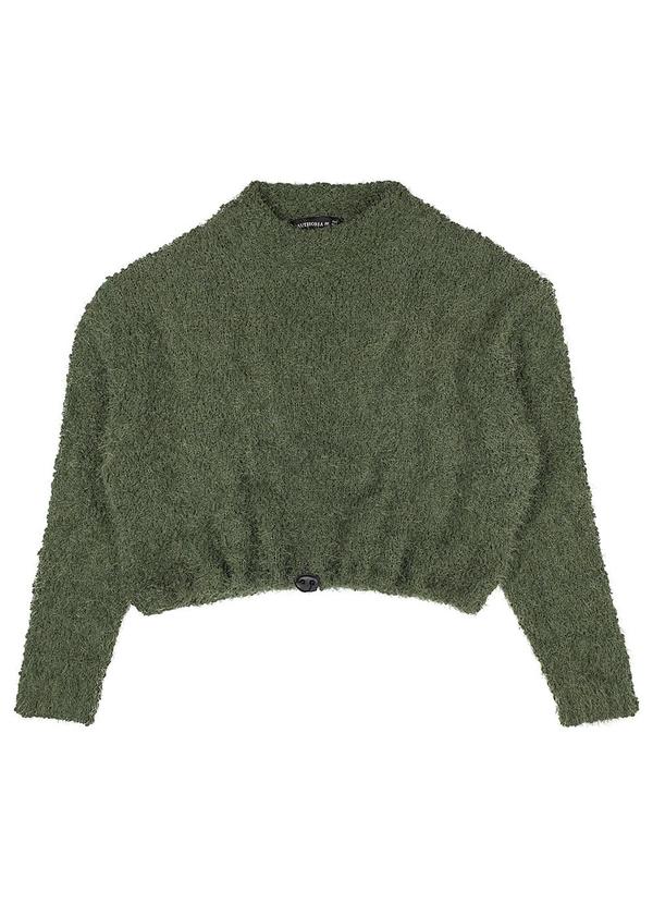 Authoria - Casaco Feminino Fluffy Verde Militar