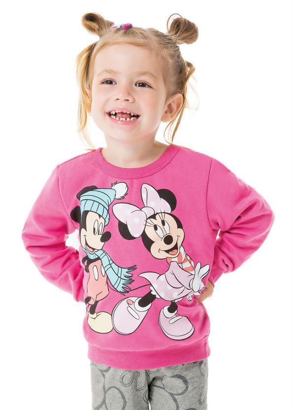 Disney - Casaco Feminino Minnie e Mickey Rosa