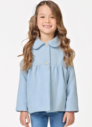 Trick Nick - Casaco Feminino Tweed Azul - TRICK NICK