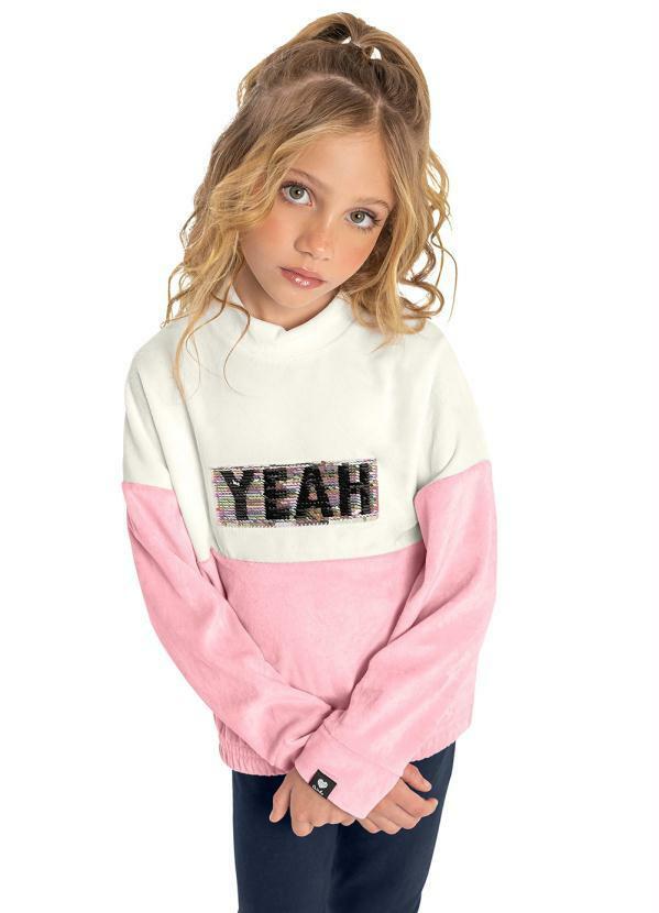 Quimby - Casaco Infantil em Plush Rosa