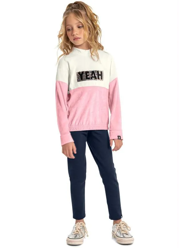 Quimby - Casaco Infantil em Plush Rosa 2