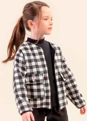 Bugbee - Casaco Infantil Flanela Preto - BUGBEE