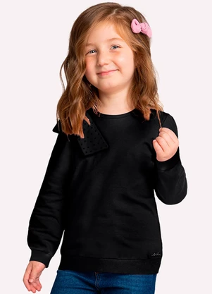 Milon - Casaco Infantil Menina com Laço Preto - MILON