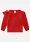 Milon - Casaco Infantil Menina com Laço  Vermelho - variação: Vermelho