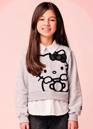 Momi - Casaco Infantil Menina da Hello Kitty com Babado - MOMI