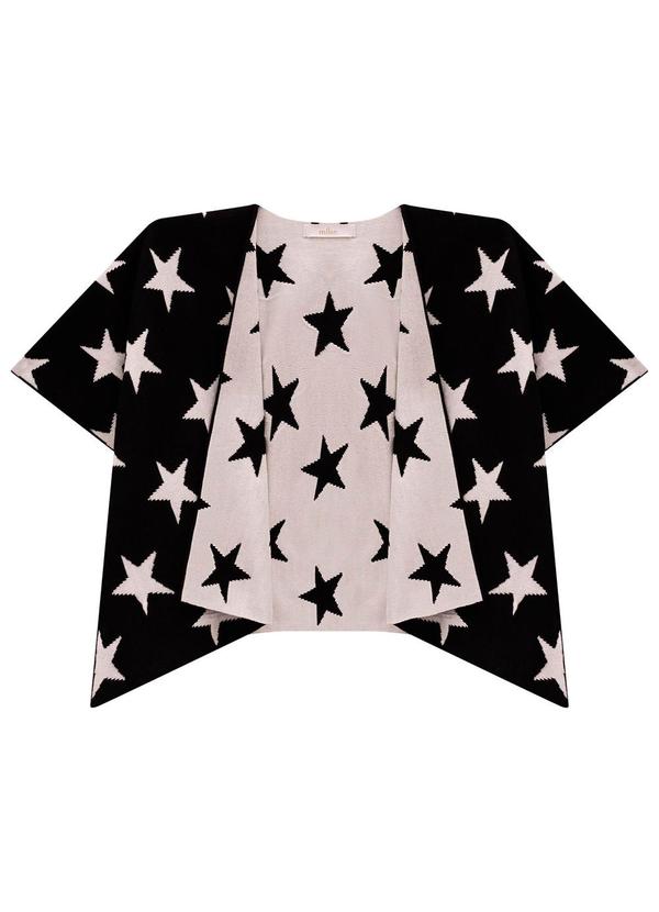 Milon - Casaco Infantil Menina Estrelas Preto 1