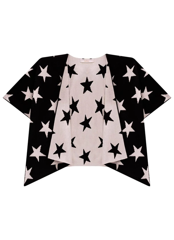 Milon - Casaco Infantil Menina Estrelas Preto