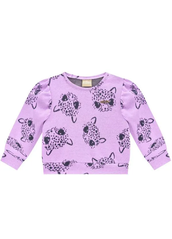 Milon - Casaco Infantil Menina Lilás
