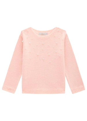 Milon - Casaco Infantil Menina Pérolas Rosa - MILON