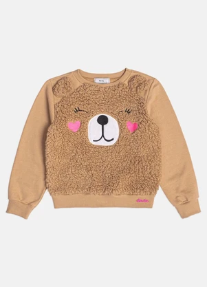 Bimbi - Casaco Infantil Menina Teddy Bege - BIMBI