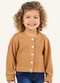 Colorittá - Casaco Infantil Menina Tricô com Botões Laranja - variação: Laranja