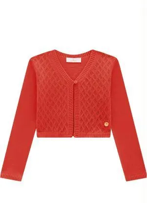 Milon - Casaco Infantil Menina Vermelho - MILON