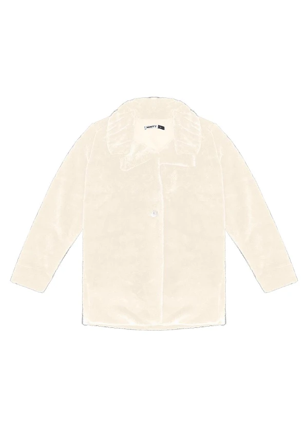 Minty - Casaco Juvenil Feminino Pelo Safira Bege
